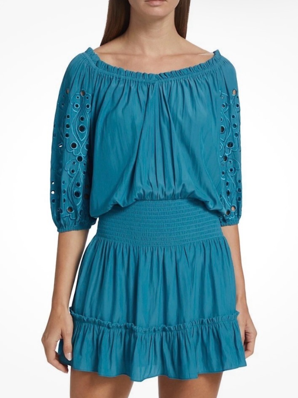 Nwt Ramy Brook Yao Mini embroidered eyelet Dress  Sz XS